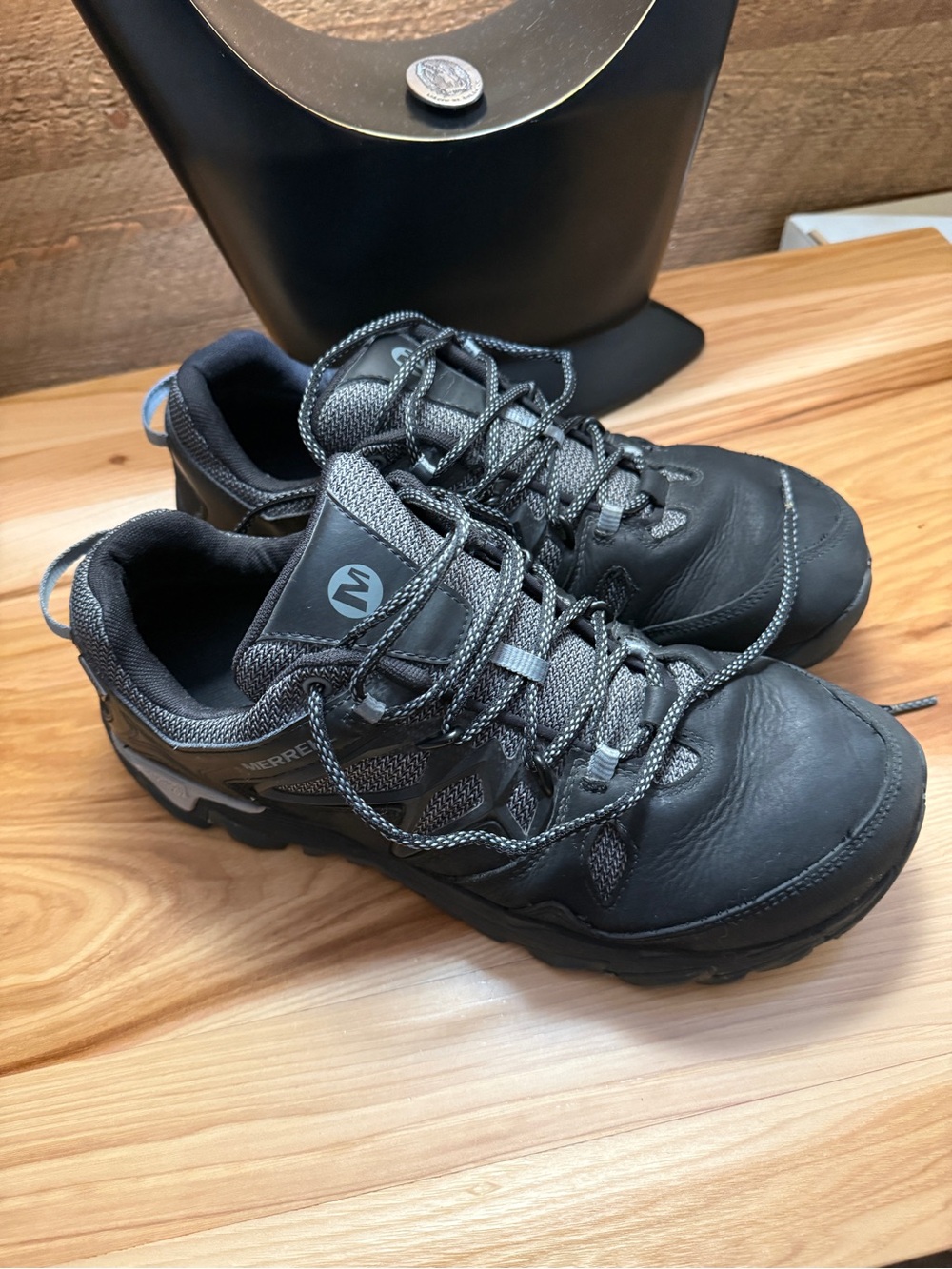 Merrell Men’s Black and Gray Trail Sneakers